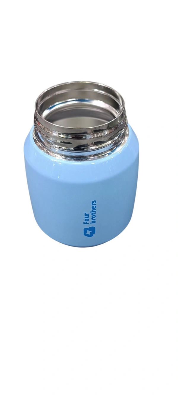 Four Brother Stailess Steel Airtight & Leakproof Sambar and Soup Jar 500ml - Blue