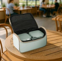 Milton MILTON Lush Lunch Box 1 Stainless Steel Container + 2 Microwave Safe, Cool Touch Body SS Container I BPA Free I Stylish Durable Jacket I Ideal for Office, School, Outdoor, Picnic - Royal Blue