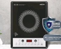 Milton Euroline Elio 16.0 Portable 1600 W Induction Cooktop | LED Display Panel, 5KV Surge Protection | Timer & Preset Menu Functions | Soft Touch Buttons | Fast Cooking | 3-Year Warranty on Coil