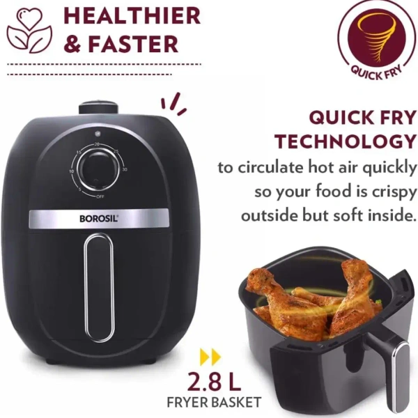BOROSIL Borosil Best Air Fryer 2.8 Ltr