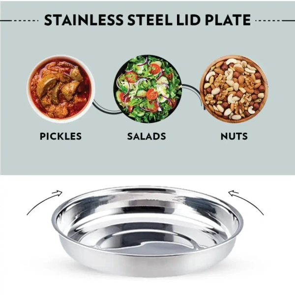 BOROSIL Borosil Carry Fresh Stainless Steel Lunchbox Set of 3