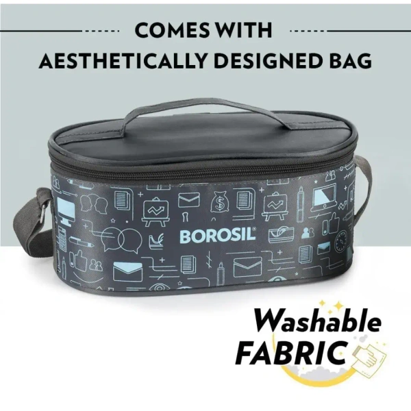 BOROSIL Borosil Carry Fresh Stainless Steel Lunchbox Set of 3