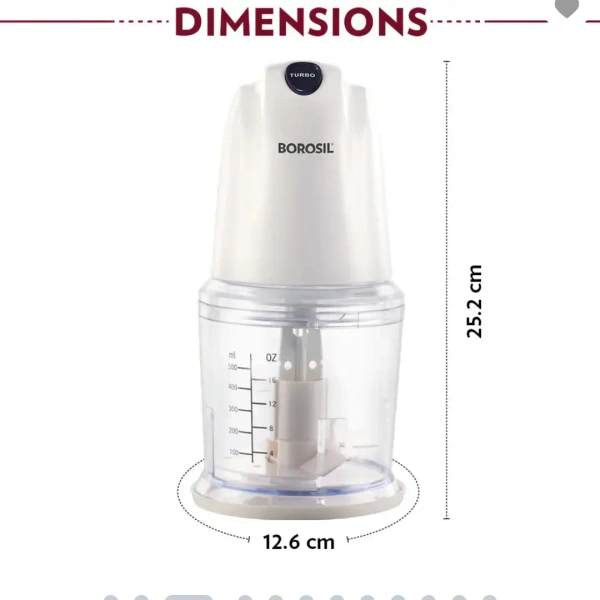 BOROSIL Borosil Chefdelite 260W Chopper - 