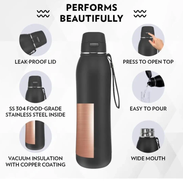 BOROSIL Borosil Hydra Rivera 600 Ml Hot N Cold Water Bottle