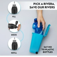 BOROSIL Borosil Hydra Rivera 600 Ml Hot N Cold Water Bottle