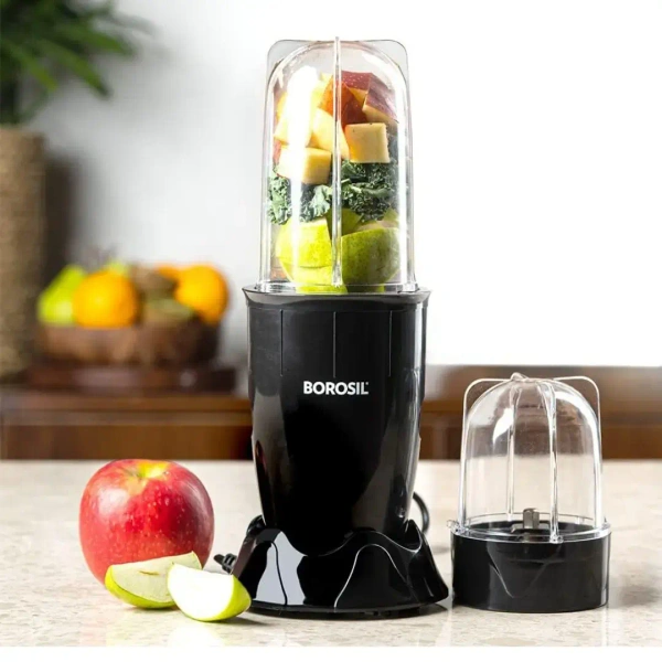 BOROSIL Borosil NutriFresh PB31 Portable Mini-Blender & Grinder, Black 400 W