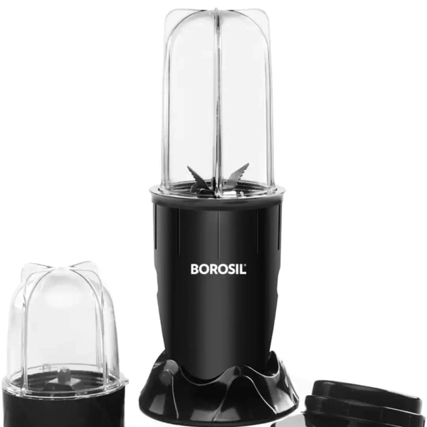 BOROSIL Borosil NutriFresh PB31 Portable Mini-Blender & Grinder, Black 400 W