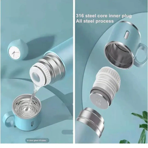 Double Wall Stainless Steel Thermo 500ml Vacuum Insulated Bottle With 3 Cup