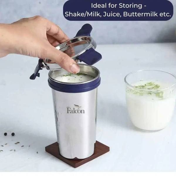 FALCON Flacon Stainless Steel Eco Nxt Tumbler with Steel Lid - 300ml