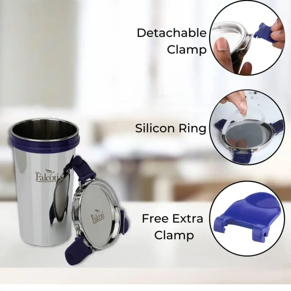 FALCON Flacon Stainless Steel Eco Nxt Tumbler with Steel Lid - 300ml