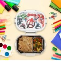 JAYPEE Jaypee Insulated Lunch Box Top Steel 2 Containers - White