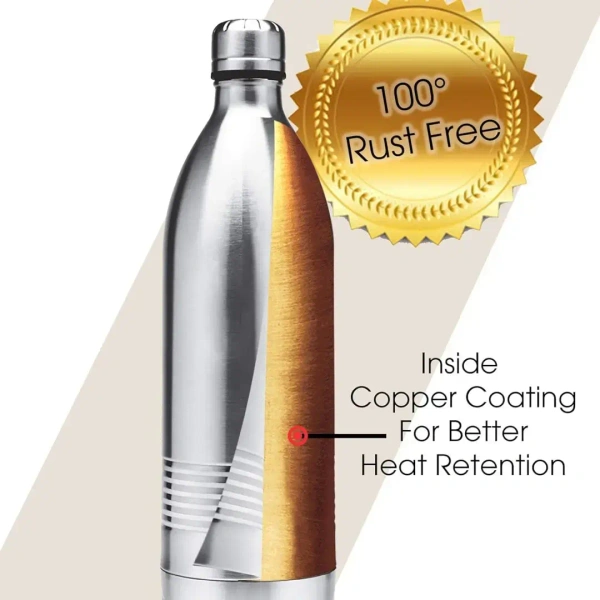 MILTON Milton Duo DLX Thermosteel 24 Hours Hot and Cold Water Bottle - 500ml