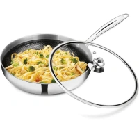 MILTON Milton Honeycomb Triply Frypan With Glass Lid - 22cm