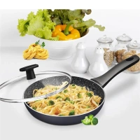 MILTON Milton Pro Cook Granito Fry Pan With Glass Lid Size 28 Cm