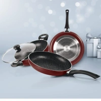MILTON Milton Pro Cook Granito Non Stick Set of 3 With Glass Lid
