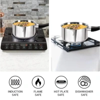 MILTON Milton Pro cook Sandwich Bottom Saucepan With Backlight Handle - 14cm