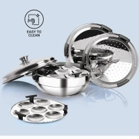 MILTON Milton Pro Cook Stainless Steel Multi Kadhai With Lid