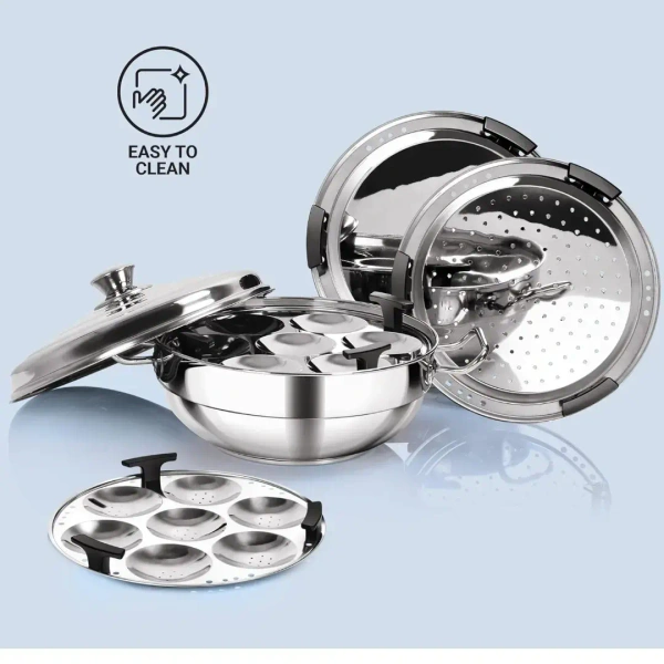 MILTON Milton Pro Cook Stainless Steel Multi Kadhai With Lid