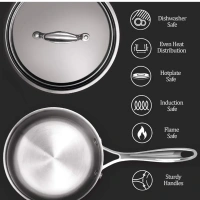 MILTON Milton Pro Cook Triply Stainless Steel Sauce Pan with Lid 14 cm - Base Variant