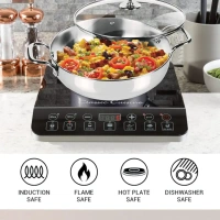 MILTON Milton Sandwich Bottom Stainless Steel Kadhai With Glass Lid - 20cm