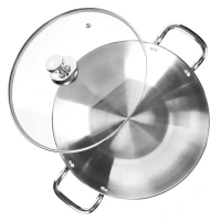 MILTON Milton Sandwich Bottom Stainless Steel Kadhai With Glass Lid - 20cm