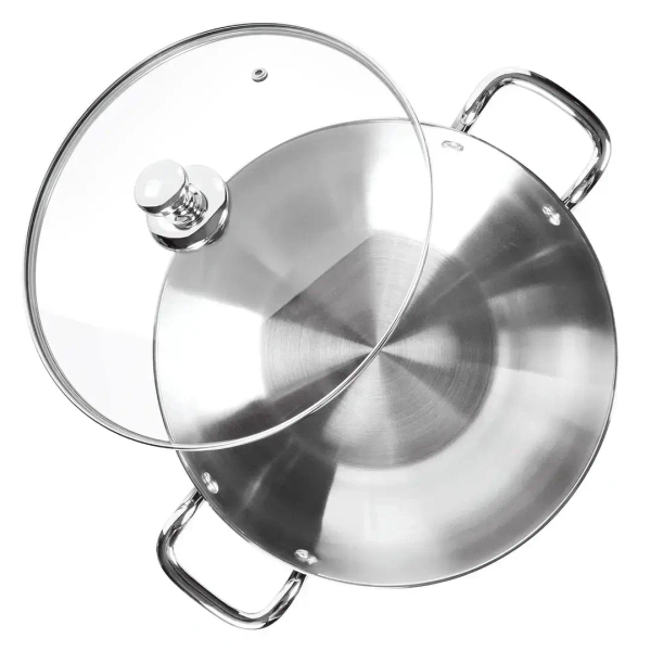 MILTON Milton Sandwich Bottom Stainless Steel Kadhai With Glass Lid - 20cm