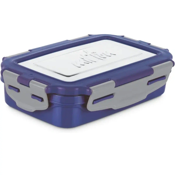 MILTON Milton Steely Super Deluxe Insulated Inner Stainless Steel Big Tiffin Box - Blue