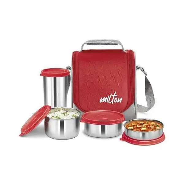 MILTON Milton Tasty Lunch 3 Combo Steel Tiffin - Base Variant