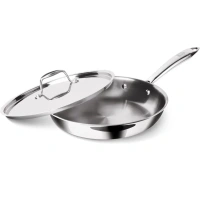 MILTON Milton Tri Ply Stainless Steel Fry Pan With S S Lid 22 - Base Variant