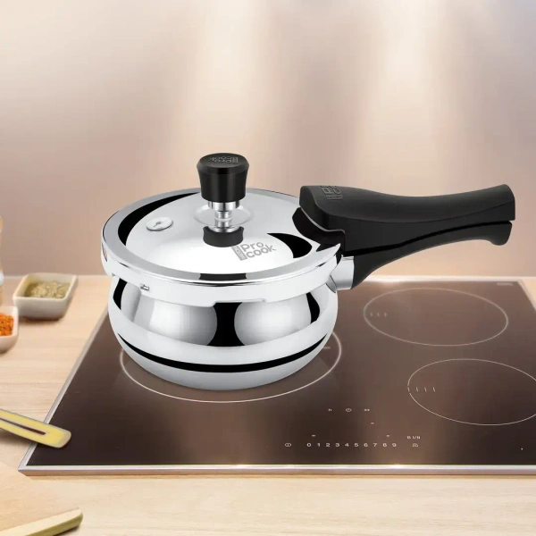 MILTON Milton Triply Handi Stainless Steel Outer Lid Cooker With Glass Lid - 3.5