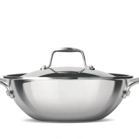 MILTON Milton Triply Stainless Steel Kadhai With Lid 20 Cm - Base Variant
