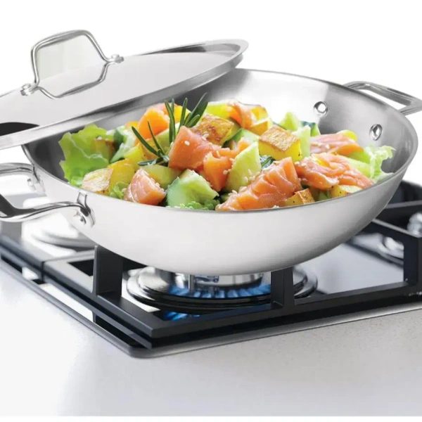 MILTON Milton Triply Stainless Steel Kadhai With Lid 22 cm - Base Variant
