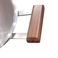 MILTON Milton Triply Wooden Handle Kadhai With Glass Lid - 20cm