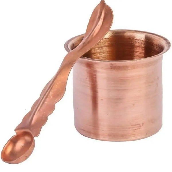 Pure Copper Pooja Panch Patra with Achmani