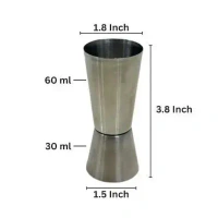 Silver Round Stainless Steel Peg Glass