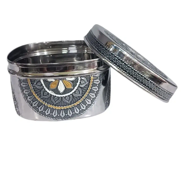 Stainless Steel Antique Square Dabba - Big