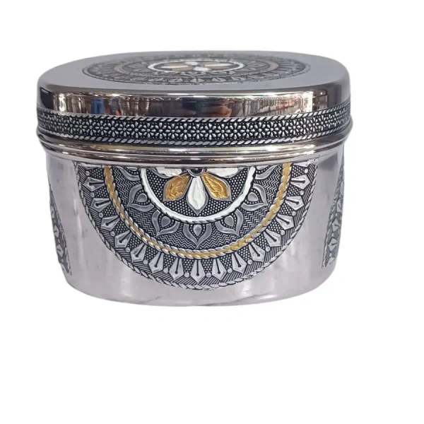 Stainless Steel Antique Square Dabba - Big
