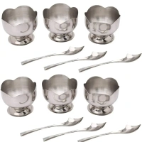 Stainless Steel Icecream Set With Spoon