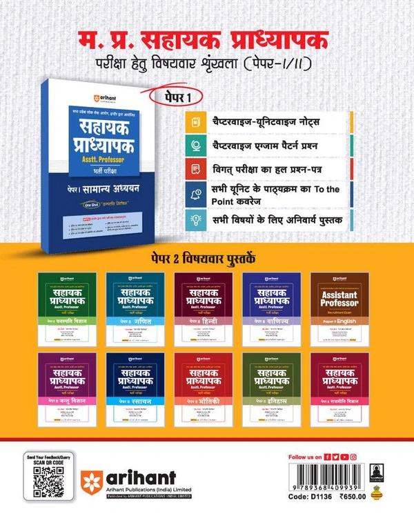 Madhya Pradesh Assistant Professor Chemistry (Paper-II) Entrance Exam 2025 | Hindi Medium