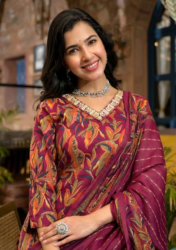 Shriya Women's Viscose Rayon Kurta Pant Dupatta Sets - XXL