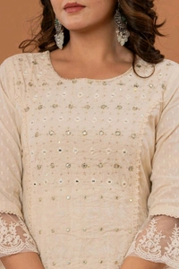 Varanga Women Pure Cotton Kurta Pant Dupatta Set - M