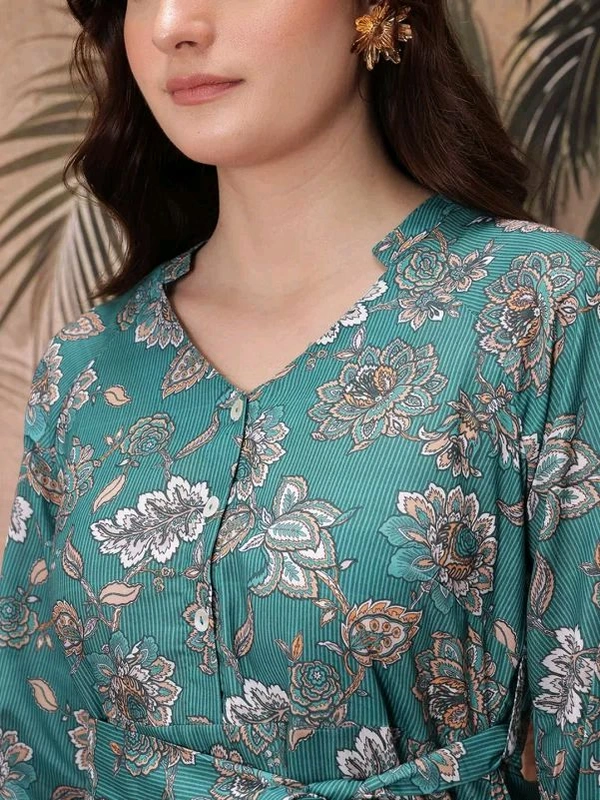 Sangria Floral Print 2-Piece Co-Ords - XXL