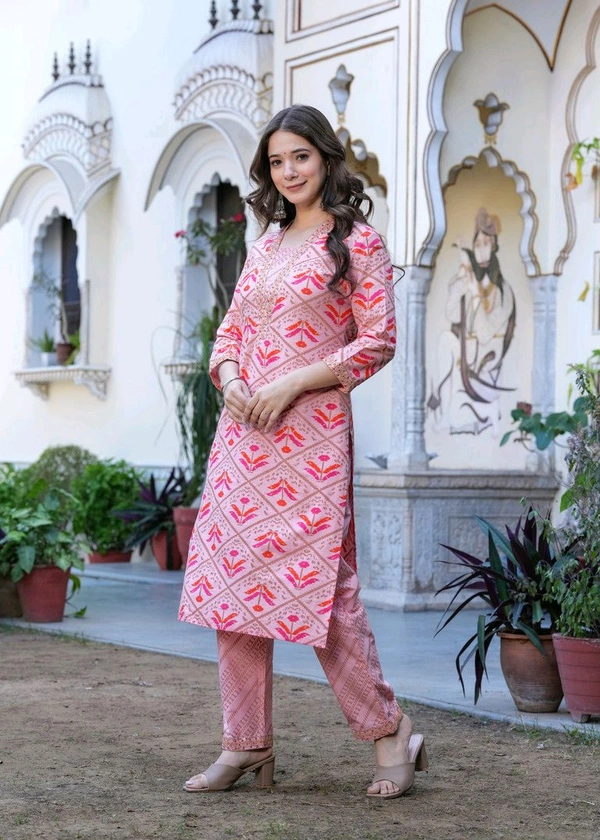 KJFAB Women Kurta Pant Set - XL