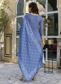 Trendz Tycoon Printed Kurta, Salwar & Dupatta Set - S