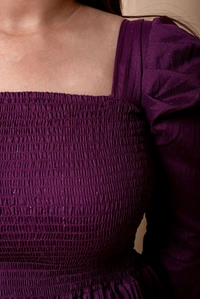 SS Fashion Women Gown Purple Maxi/Full Length Dress - M