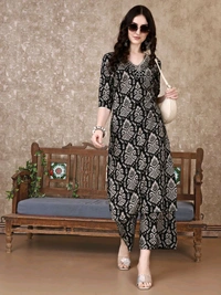 Berrylicious Women Viscose Rayon Kurta Palazzo Set - S
