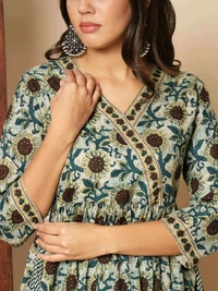 VBUYZ Women Pure Cotton Kurta Pant Dupatta Set - XXL