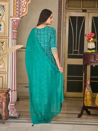 berrylicious Women Viscose Rayon Kurta Pant Dupatta Set - XS