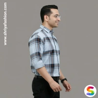 AIDAN PAUL Men Regular Fit Checkered Cut Away Collar Casual Shirt - XXL