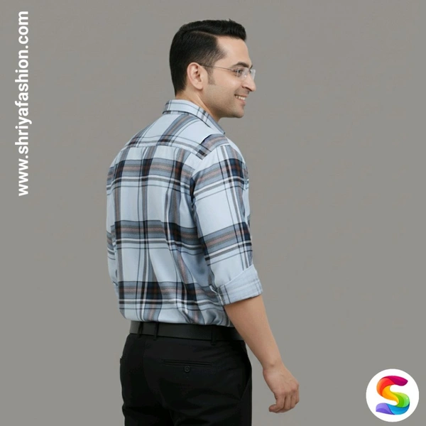 AIDAN PAUL Men Regular Fit Checkered Cut Away Collar Casual Shirt - XXL